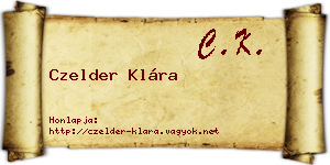 Czelder Klára névjegykártya